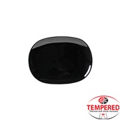 LFYP-90/BK Πιατέλα Οπαλίνης Ορθογώνια 23x16.5cm, Μαύρό, Tempered, Σειρά Paros