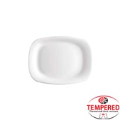 LFYP-90/WH Πιατέλα Οπαλίνης Ορθογώνια 23x16.5cm, Λευκό, Tempered, Σειρά Paros