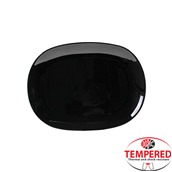 LFYP-120/BK Πιατέλα Οπαλίνης Ορθογώνια 30x22cm, Μαύρή, Tempered, Σειρά Paros