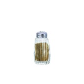 N-05-663 Αλατοπίπερο γυάλινο, φ3.5xΥ8cm, με καπάκι Ανοξείδωτο 18/0, Ραβδωτό