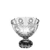 LX8002 Γυάλινο μπωλ παγωτού, αστέρι, 28cl, Φ10.5x11cm, με πόδι