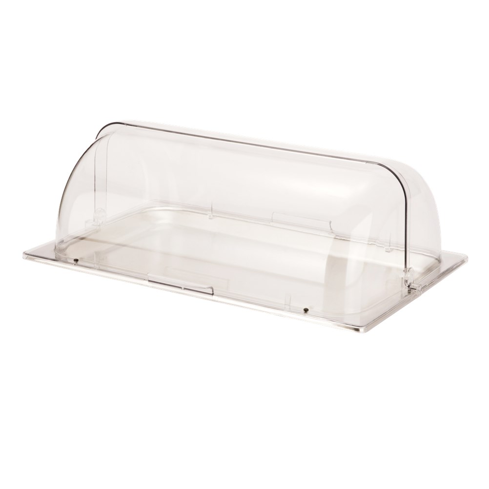 X-88113 Βιτρίνα Ανοξείδωτη GN1/1 βάθους 2 cm, με Καπάκι Roll-Top