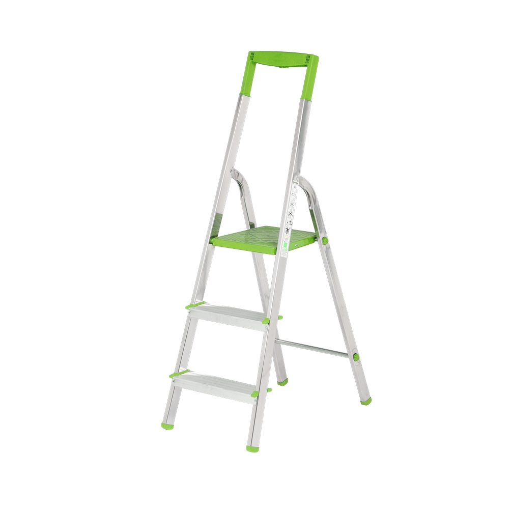 11033 Σκάλα Αλουμινίου, 2+1 Σκαλοπάτια, 130kg, Ιταλικής Κατασκευής