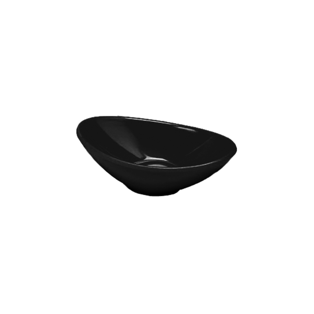 K-6511/BLACK Μπωλ μελαμίνης οβάλ, 6x10x3cm, μαύρο