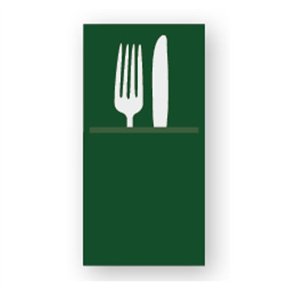 88480600 ΠΑΚΕΤΟ 50 Χαρτοπετσέτες Airlaid Quick Pocket 40x40 Tablewear πράσινες, FATO Ιταλίας