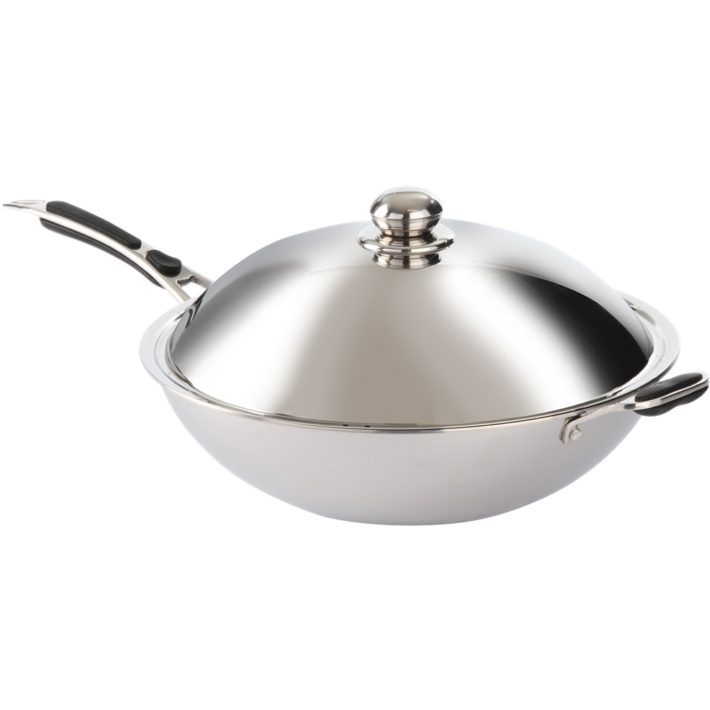 239773 Σκεύος WOK Mε Kαπάκι Φ36x18cm, Aνοξείδωτο, για Επαγωγικές Εστίες-Induction, HENDI