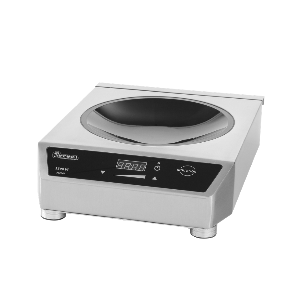 239766 Επαγωγική Εστία Induction, INOX, για WOK, 3500W, 34x45xΥ13cm, HENDI