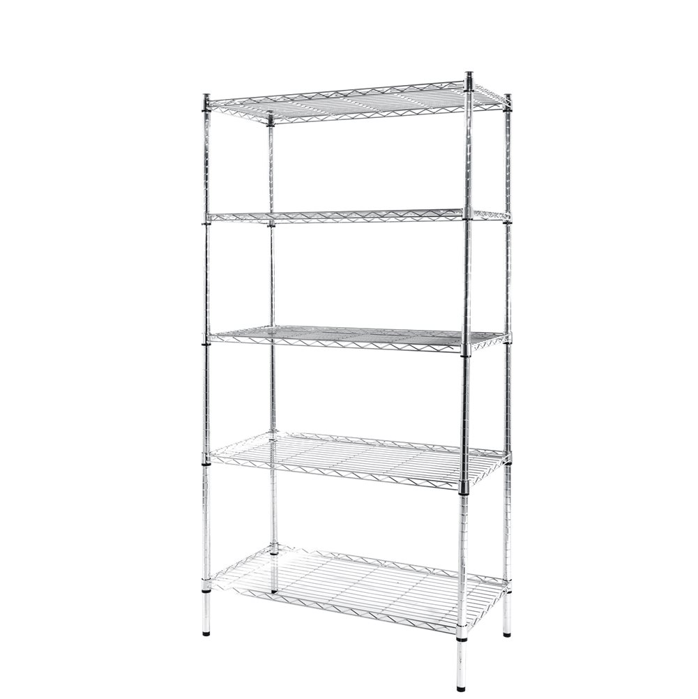 812204 Μεταλλική ραφιέρα HACCP, με 5 ράφια (80kg/ράφι), 45.5x91x184cm