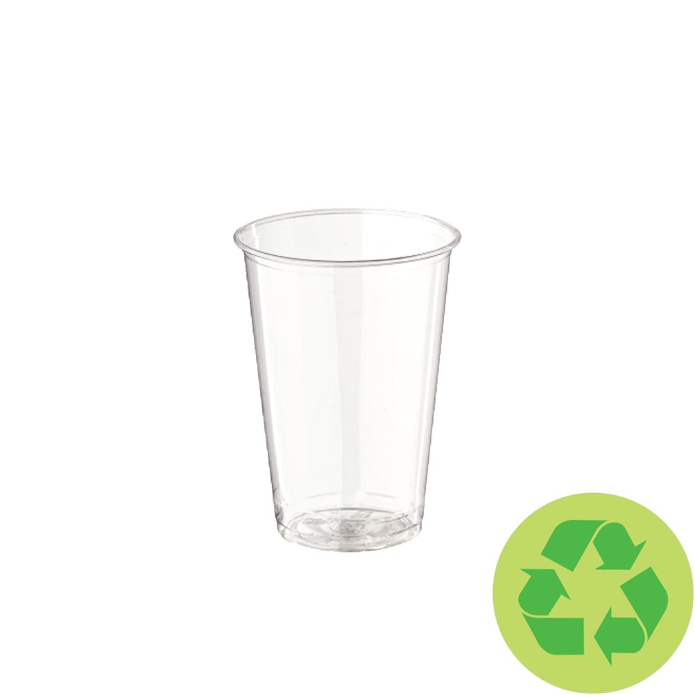 Q2051 Πλαστικό ποτήρι PLA, βιοδιασπώμενο, μίας χρήσης 20/23.5cl διαφανές
