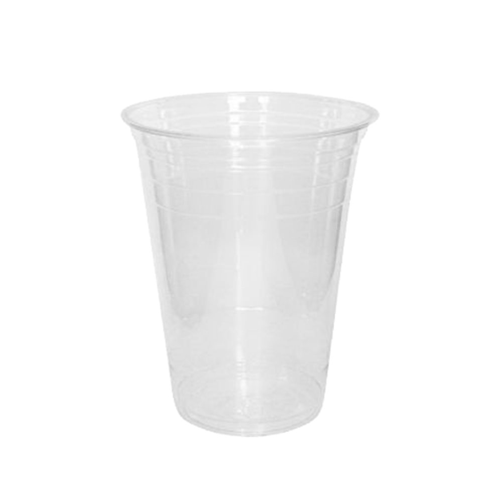 TC-1618-PLA-CUP Πλαστικό ποτήρι PLA, βιοδιασπώμενο, μίας χρήσης 16oz, φ9.8x12.1cm, διαφανές
