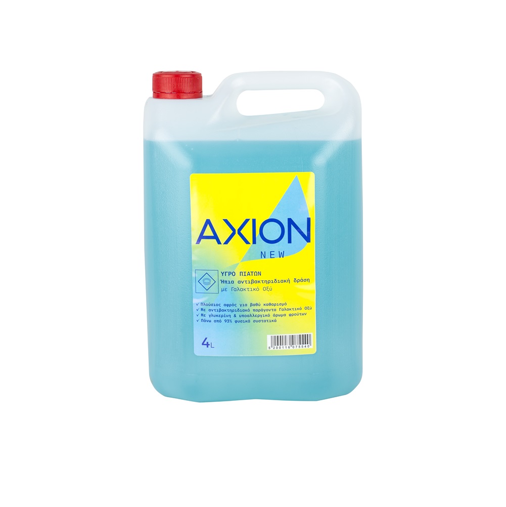 AX-CV-008-4LT Υγρό πιάτων με ήπια αντιβακτηριδιακή δράση, 4lt, AXION