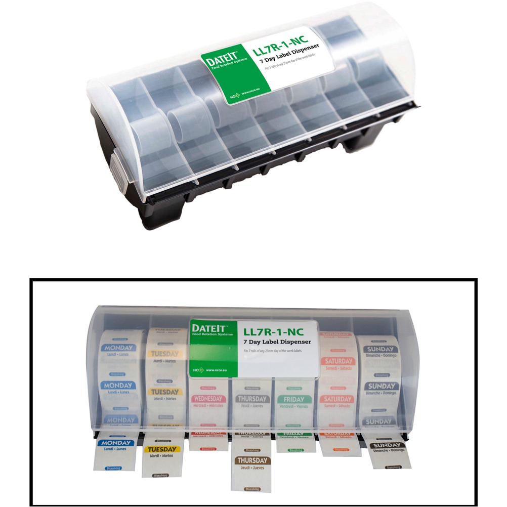 NCCO.LL7R-1-M Διανεμητής/Βάση πλαστική για 7 ετικέτες 2.5x2.5cm, NCCO