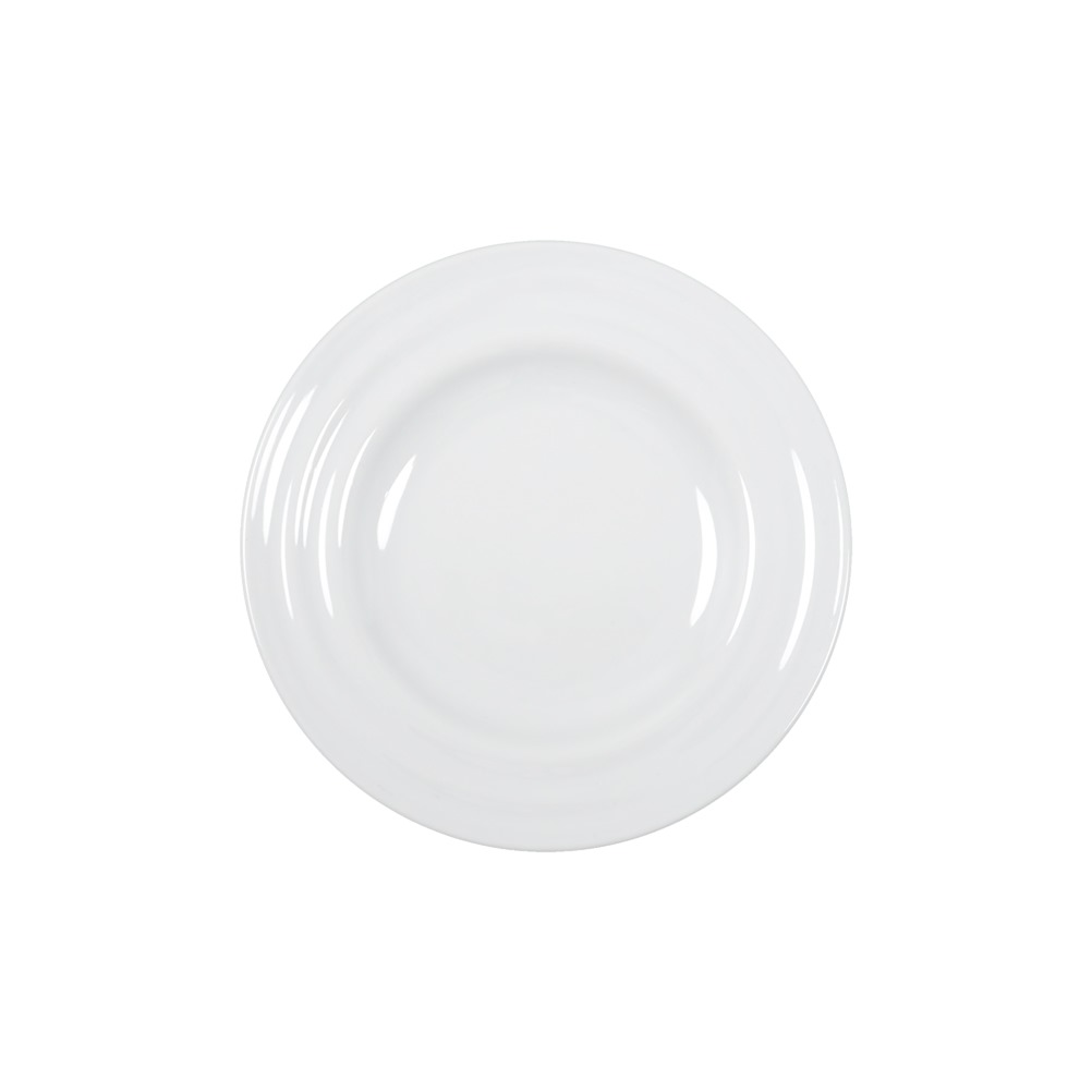 063.0020.00001 Πιάτο ρηχό πορσελάνης με κυματοειδές rim, φ24cm, Σειρά Αgma, CostaVerde