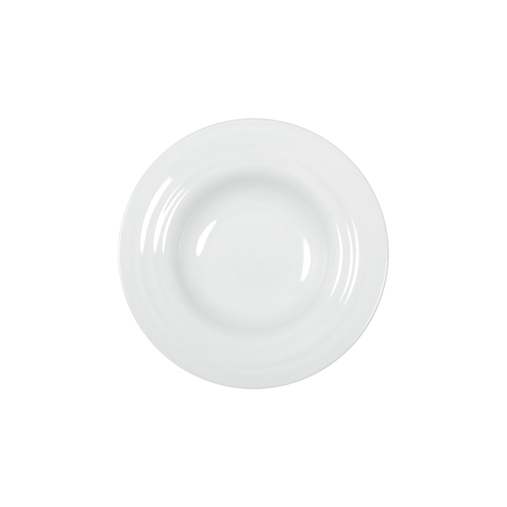 063.0025.00001 Πιάτο βαθύ πορσελάνης με κυματοειδές rim, φ23cm, Σειρά Αgma, CostaVerde