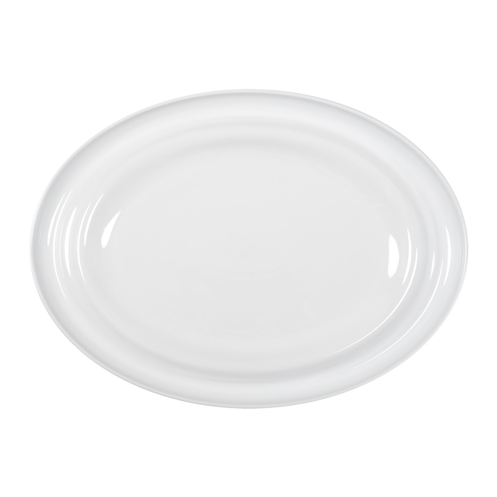 063.0045.00001 Πιατέλα οβάλ πορσελάνης με κυματοειδές rim, 38x28cm, Σειρά Αgma, CostaVerde