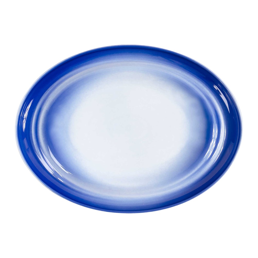 063.0045.04267 Πιατέλα οβάλ πορσελάνης με κυματοειδές rim, 38x28cm, Σειρά Αgma Marino, CostaVerde