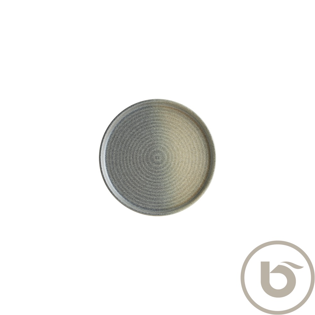 HORRPL16DZ Πιάτο ρηχό πορσελάνης με κάθετο χείλος (step), 16cm, Hornfels Ripple, BONNA