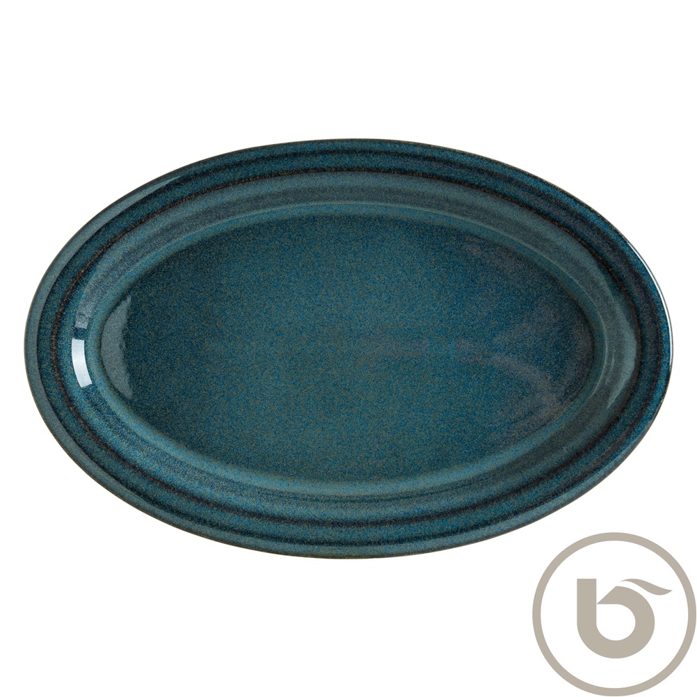 OCHAL40OV Πιατέλα Οβάλ πορσελάνης 40cm, Ocean Halo, BONNA