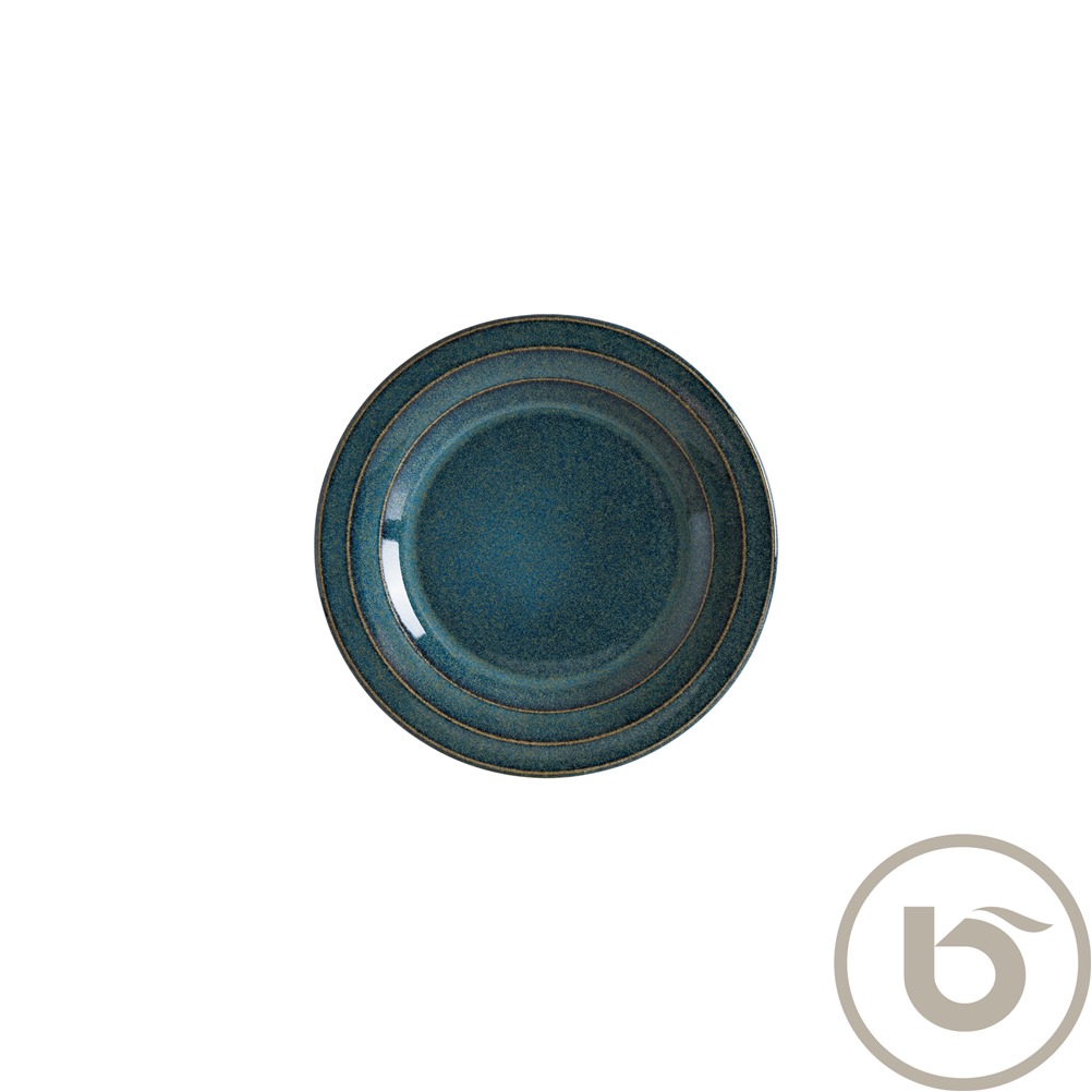 OCHAL18DZ Πιάτο Ρηχό πορσελάνης με rim  με ανάγλυφες ρίγες, 18cm, Ocean Halo, BONNA