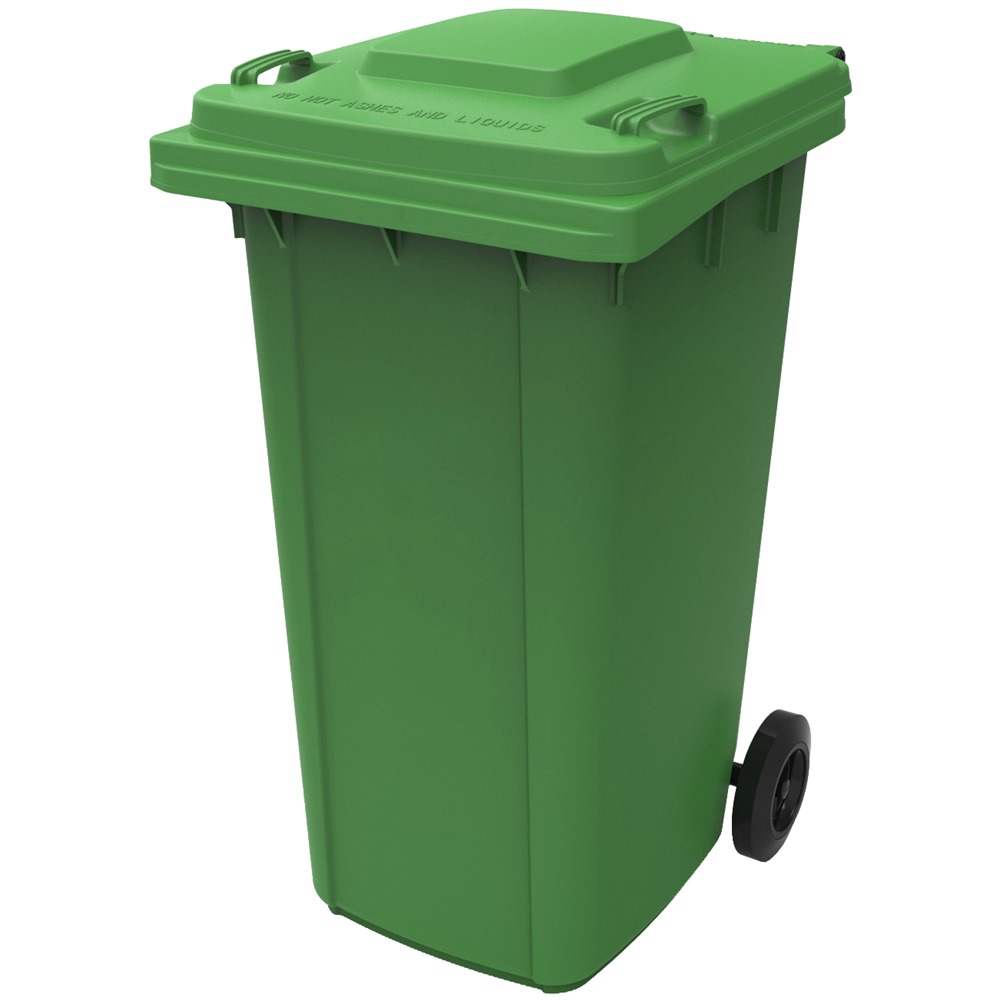 XDL-240V-23/GREEN Κάδος πλαστικός 240Lt, με ρόδες, 75x58xΥ109cm, 12.9Kg,  πράσινος