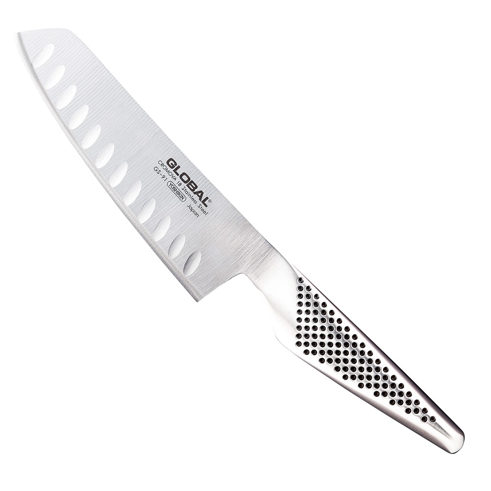 GLOBAL-GS-91 Μαχαίρι Nakiri με αυλακώσεις 14cm, Σειρά Classic GS, GLOBAL Japan