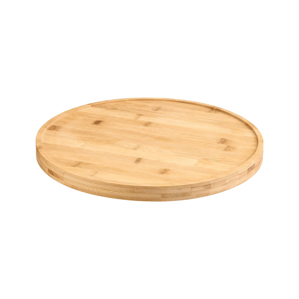 TWB04-133 Πλατό Παρουσίασης, απο οικολογικό Bamboo, φινίρισμα με οικολογικό λάδι, απόχρωση Φυσική, φ34.5cm, Garibaldi
