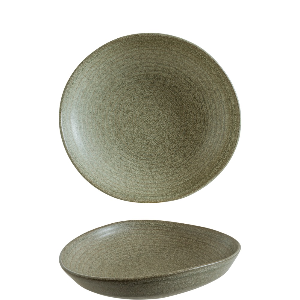 ADFRPL26CK Πιάτο βαθύ πορσελάνης, 26cm 1000cc, Reactive γυάλωμα, Adelfa Ripple, BONNA