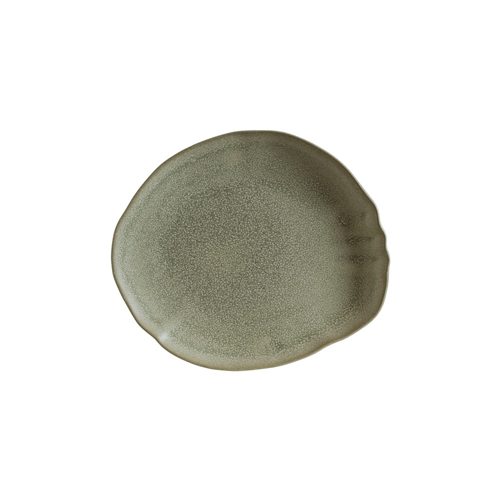 ADFTON24OV Πιάτο πορσελάνης, ακανόνιστο σχήμα, 24cm, Reactice γυάλωμα, Adelfa Tone, BONNA