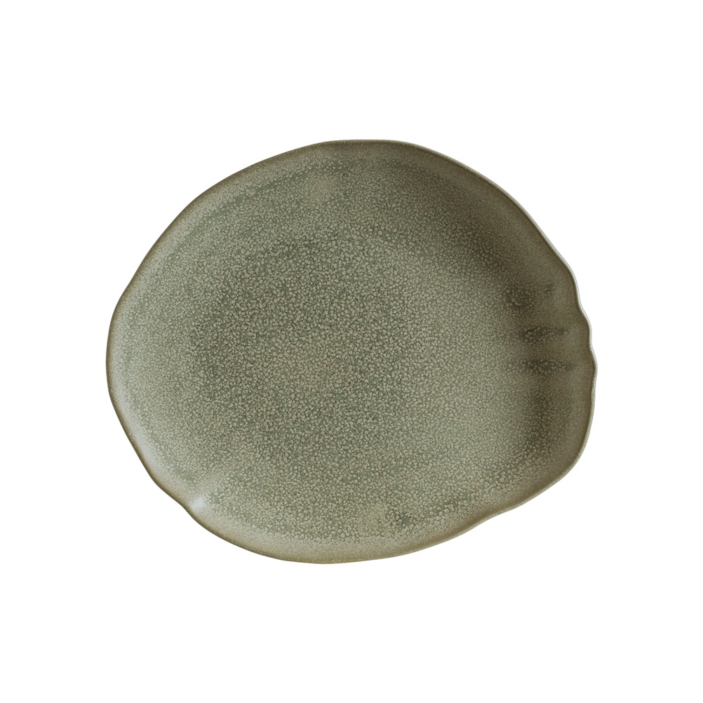 ADFTON30OV Πιάτο πορσελάνης, ακανόνιστο σχήμα, 30cm, Reactice γυάλωμα, Adelfa Tone, BONNA