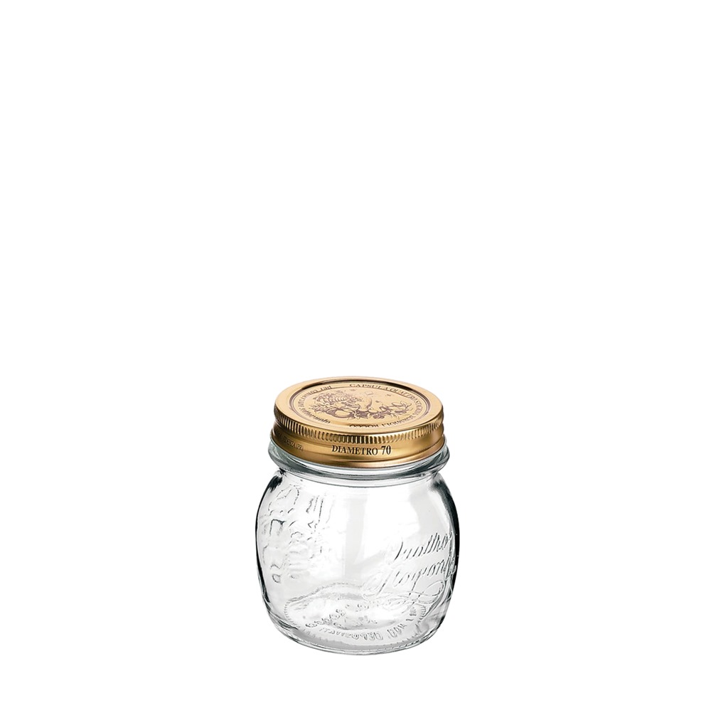 Q4S/25CL Δοχείο 250ml Quattro Stangioni με καπάκι, φ8.7xY9.3cm, BORMIOLI ROCCO