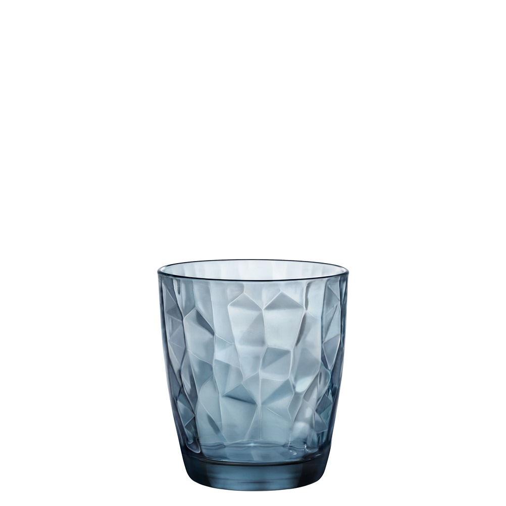DIAMOND DOF/OCΕΑΝ BLUE Ποτήρι Γυάλινο,  Χαμηλό, Μπλε, 38.5cl, φ9.1x10.3cm, σειρά Diamond, BORMIOLI ROOCO