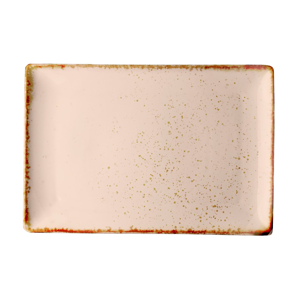 GX-S5-RP-3624 Πιατέλα ορθογώνια πορσελάνης 36x24cm, Σομόν, σειρά Leon Fizz, LUKANDA