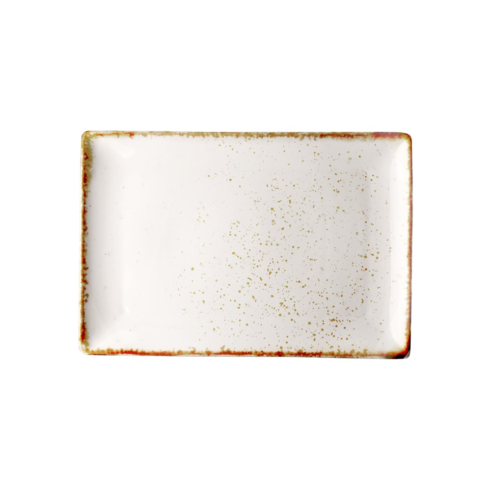 GX-S4-RP-2716 Πιατέλα ορθογώνια πορσελάνης 27x16cm, Κρεμ, σειρά Leon Fizz, LUKANDA