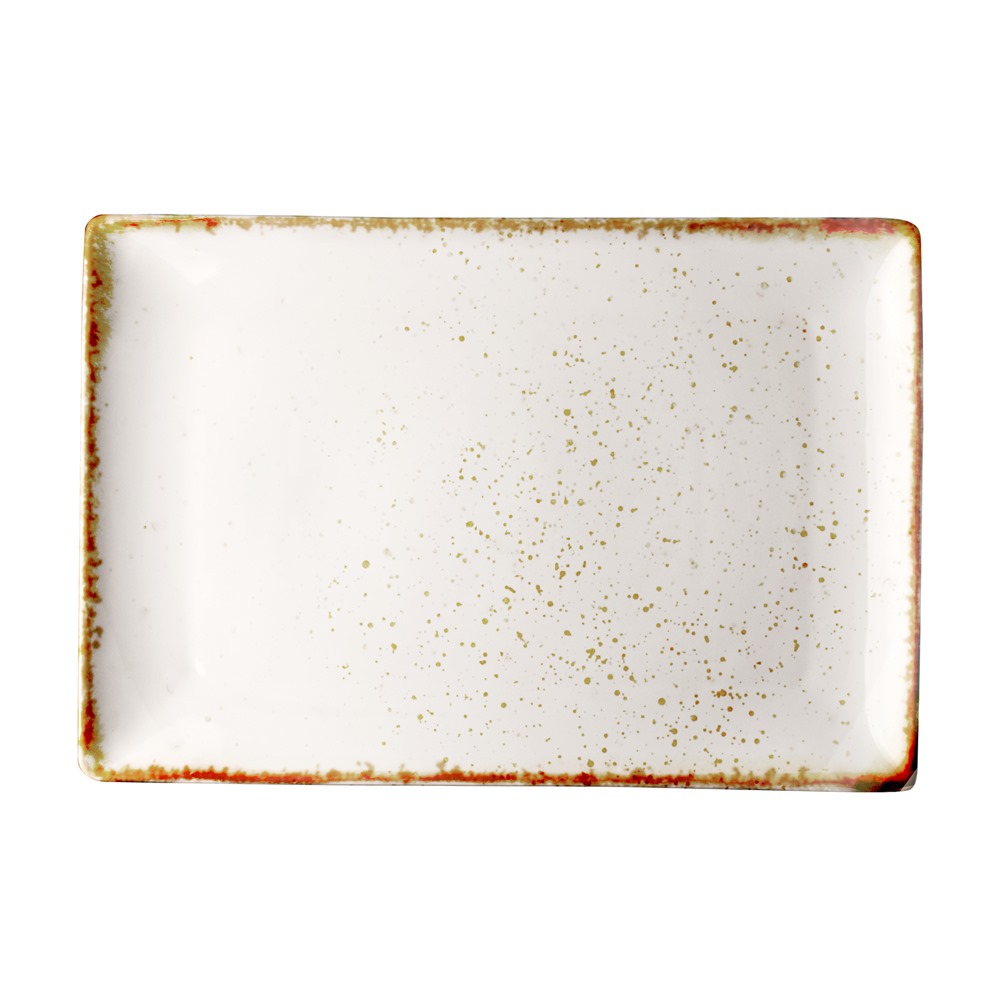 GX-S4-RP-3624 Πιατέλα ορθογώνια πορσελάνης 36x24cm, Κρεμ, σειρά Leon Fizz, LUKANDA