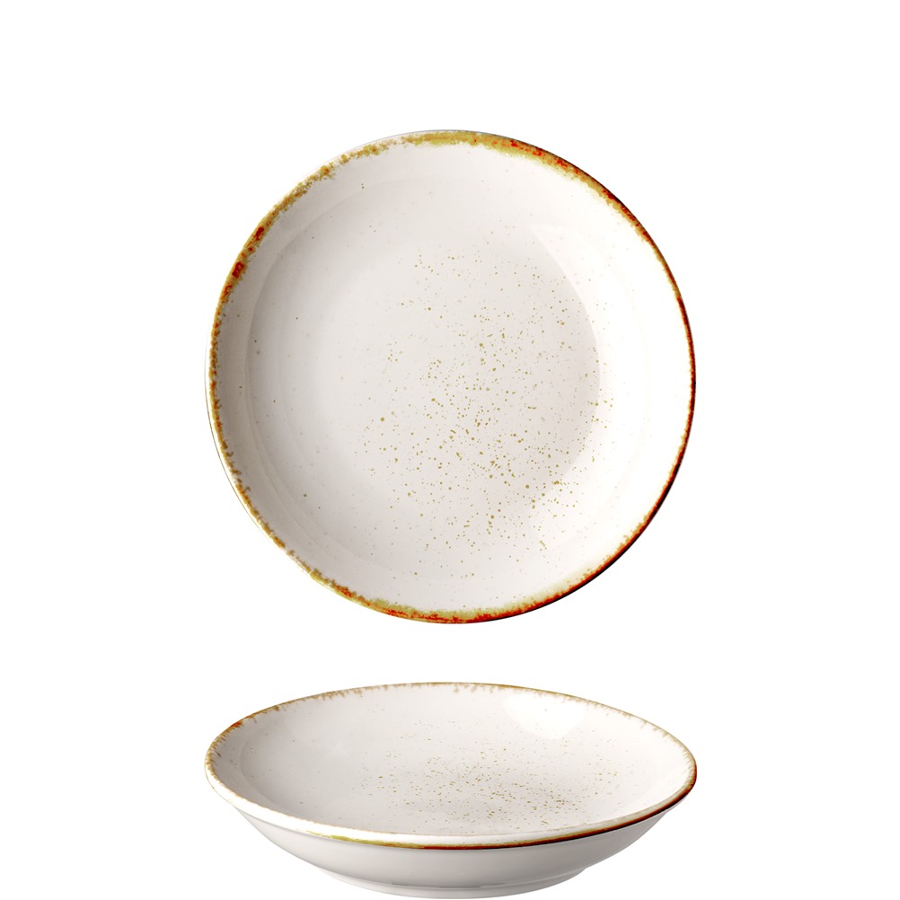 GX-S4-DP-24 Πιάτο Βαθύ πορσελάνης, Φ24cm, Κρεμ, σειρά Leon Fizz, LUKANDA