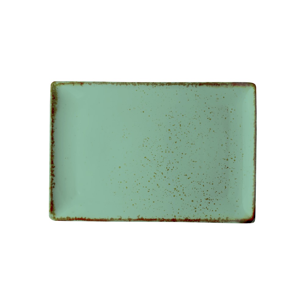 GX-S6-RP-2716 Πιατέλα ορθογώνια πορσελάνης 27x16cm, Τιρκουάζ, σειρά Leon Fizz, LUKANDA