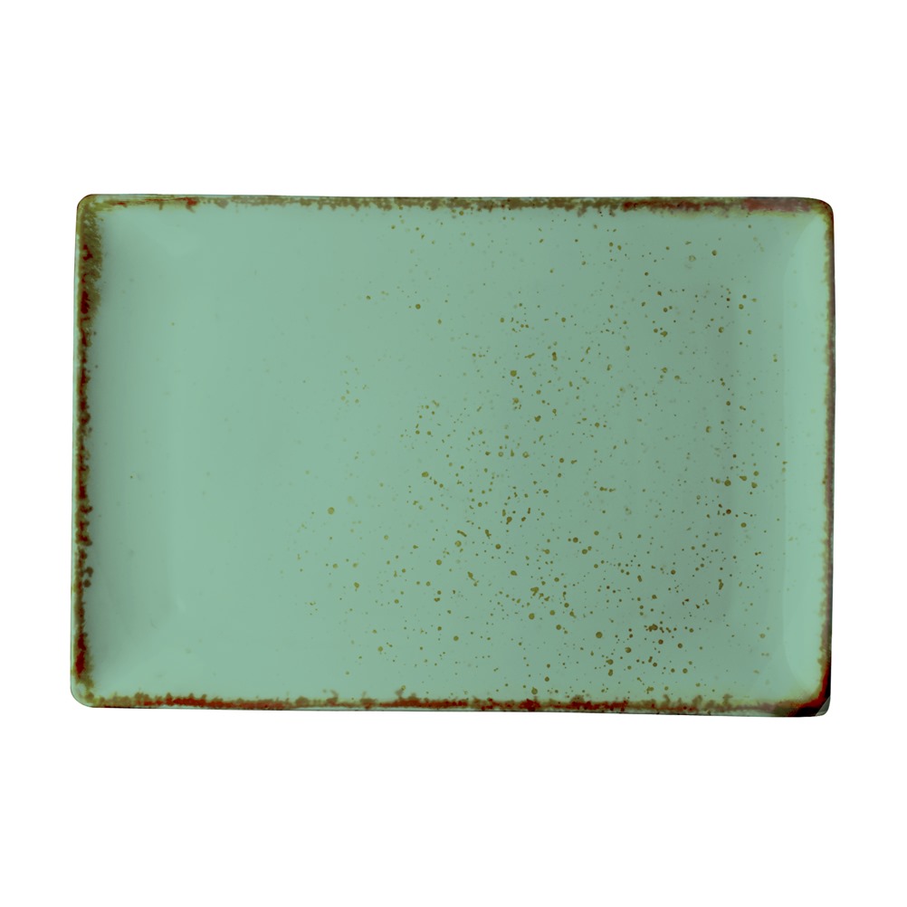 GX-S6-RP-3624 Πιατέλα ορθογώνια πορσελάνης 36x24cm, Τιρκουάζ, σειρά Leon Fizz, LUKANDA