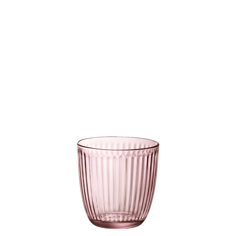 LINE-PINK/29CL Ποτήρι Γυάλινο, Χαμηλό, Λιλά/Ροζ, 29cl, φ8.5x8.5cm, σειρά  Line, BORMIOLI ROCCO