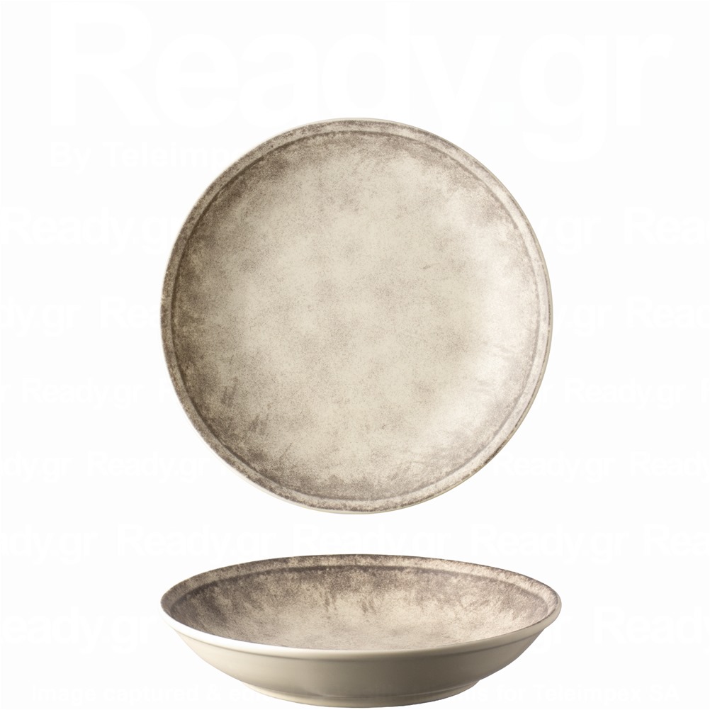LV-MT-1-DP-24 Πιάτο Βαθύ πορσελάνης, Φ24cm, σειρά Future, γκρι ματ, LUKANDA