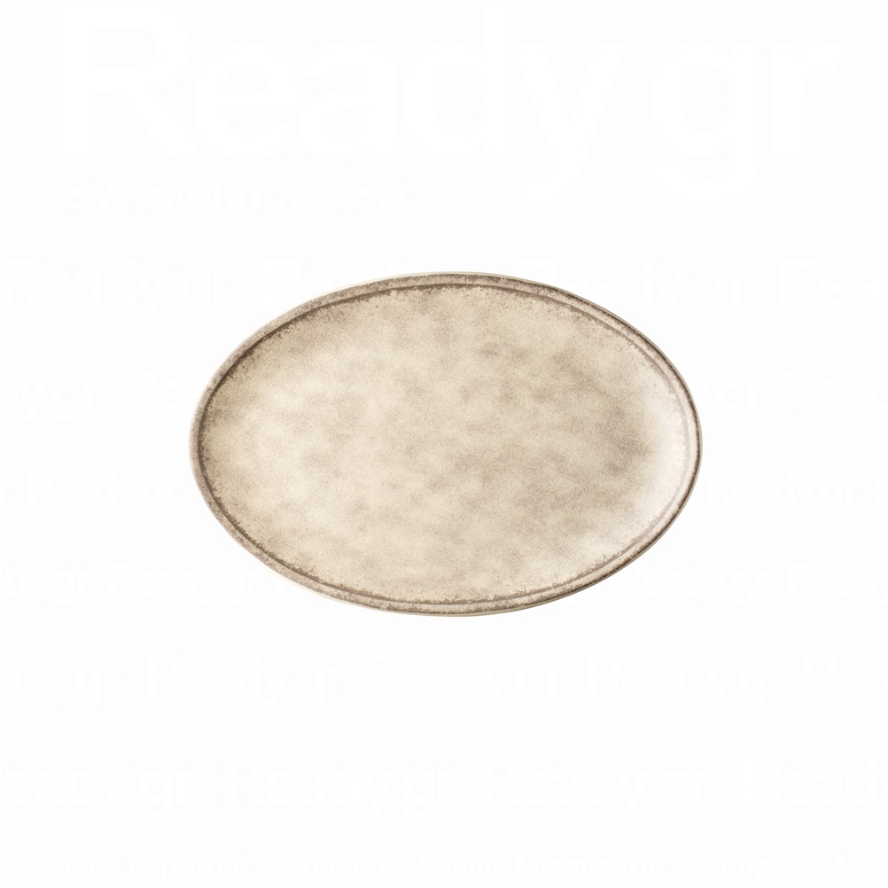 LV-MT-1-OP-25 Πιατέλα Οβαλ πορσελάνης, 25cm, σειρά Future, γκρι ματ, LUKANDA