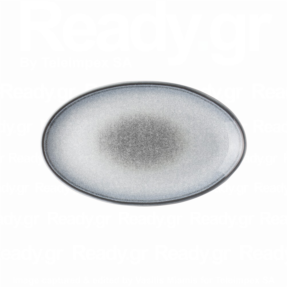 LVE-1-OP-31 Πιατέλα Οβαλ πορσελάνης, 31cm, σειρά Elora, Cloudy Grey, LUKANDA