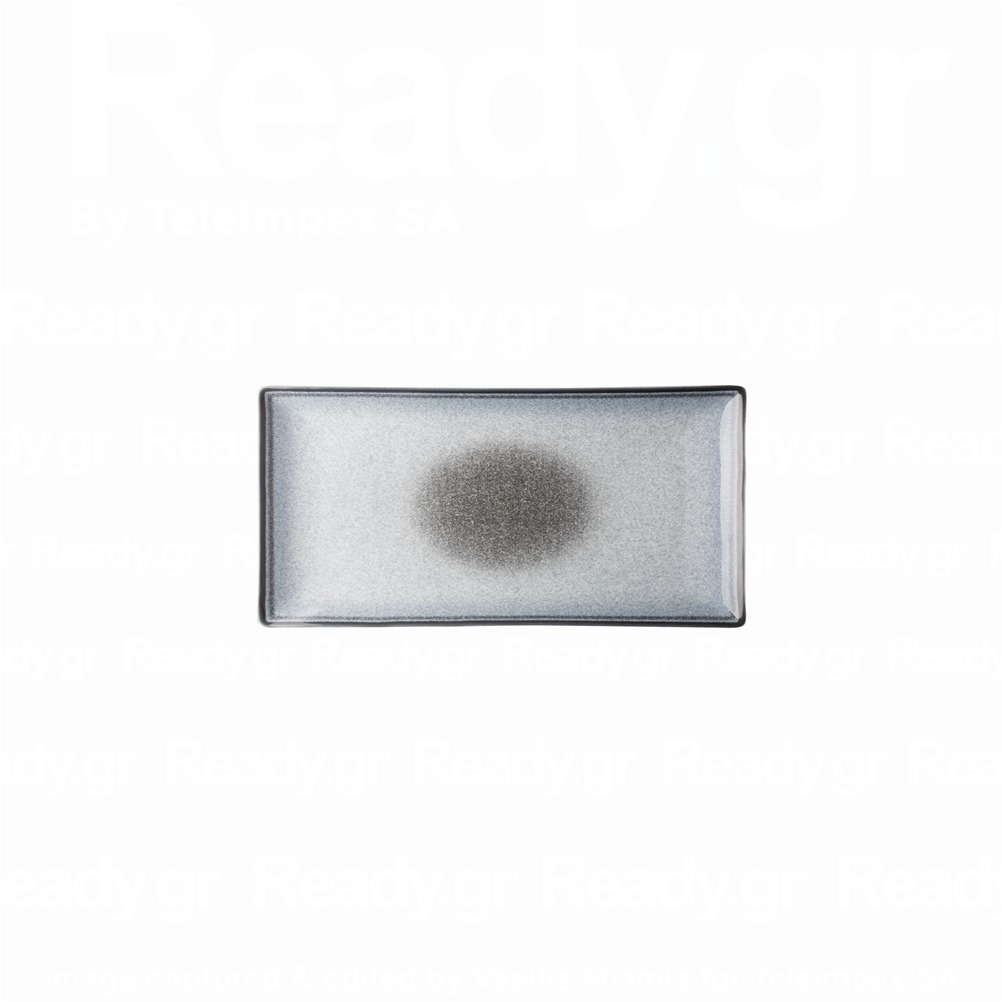 LVE-1-RP-2110 Πιατέλα ορθογώνια πορσελάνης 21x10cm, σειρά Elora, Cloudy Grey, LUKANDA
