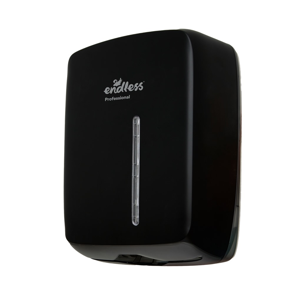 2999150441 Συσκευή/Διανεμητής Χειροπετσέτας Ζικ-Ζακ, 13.2x27.2xΥ35.8cm, Μαύρη, Endless