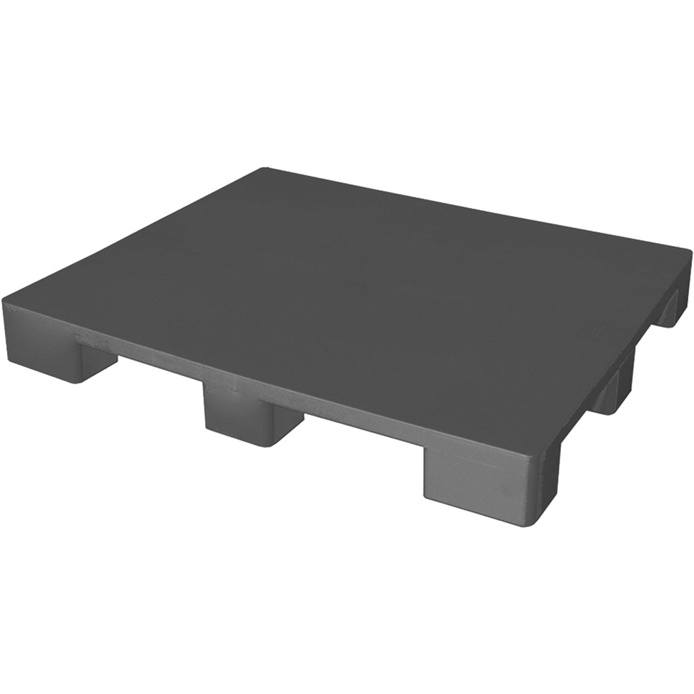 CUBA-80120/BK Παλέτα πλαστική γκρι, συμπαγές, 80x120xΥ15cm, στατικό φορτίο έως 4000kg